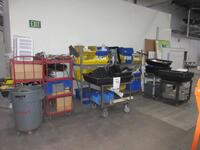 (LOT) ASST'D CARTS, RACKS, BINS, OFFICE SUPPLY'S, DISPOSABLES, AND WHITEBOARDS (JCM AREA)