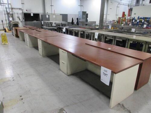 (5) ASST'D DESKS AND FOLDING CHAIRS (JCM AREA)