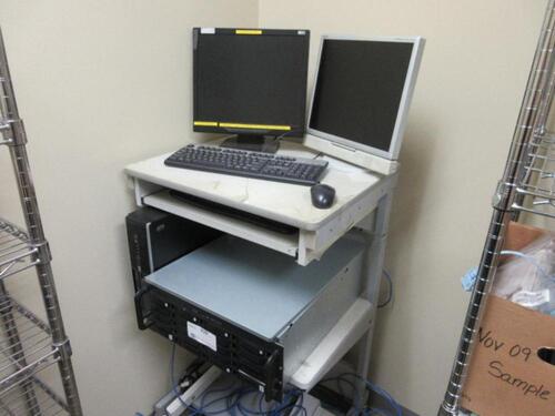 U4 STORAGE ARRAY W/ 4 X 4TB HD, 3 X 3TB HD, (1) HP CPU AND (2) MONITORS (OFFICE)