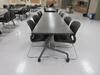 6 FIXTURE FURNITURE 30" X 60" ROLLING TABLES W/ 24 SIT ON IT SIDE CHAIRS (OFFICE) - 2