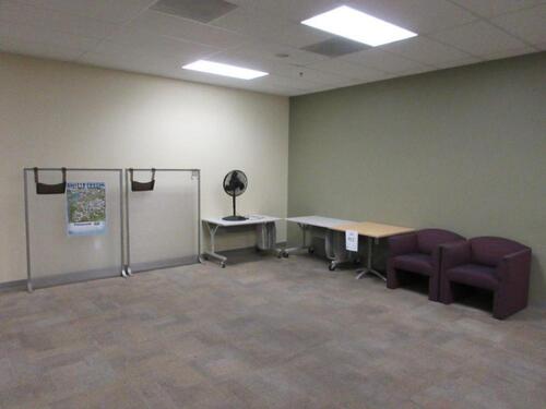 (LOT) ASST'D FURNITURE AND CORK BOARDS (OFFICE)