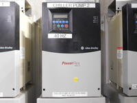 ALLEN BRADLEY POWERFLEX 400 CAT NO. 22C-D038A103 SERIES A WITH POWERFLEX ENCLOSURE MODEL 23C-D038A10ENNAANN-LR (TO THE FIRST CUT) (MAIN PUMP ROOM)