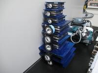 Qty (8) Lab Jacks, Lab Lifting Platform Stands Various Sizes.s/n Tag #N/A Category: Lab Location: R&amp;D