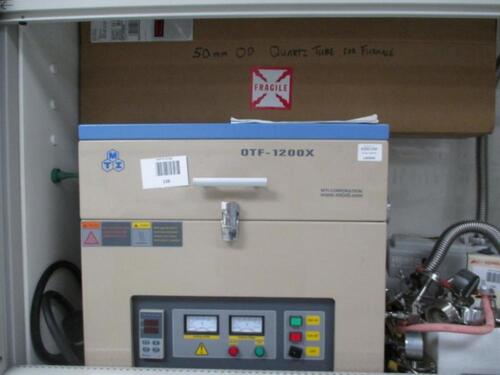 MTI OTF-1200X-3 High Temperature Vacuum Tube Furnance, 1200 C Max Temp, 1100 Continuous Temp, with 50mm Quartz Tube.s/n Tag #N/A Category: Lab Location: R&amp;D
