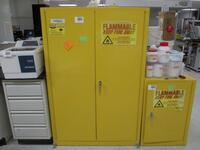 Eagle 4510 Flammable Storage Cabinet, 45 Gallon, 18-gauge steel, Inside Dimensions: 40"W x 15"D x 62"H, 2 Door, Self Close. (No Contents).s/n Tag #N/A Category: Lab Location: R&amp;D