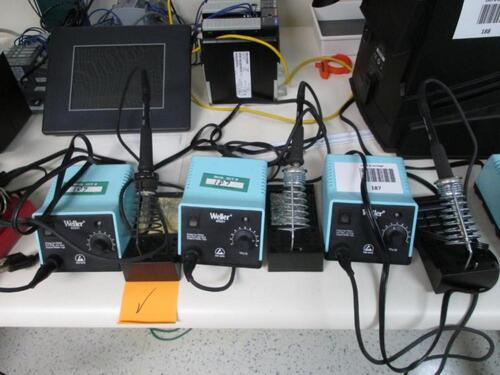 Weller WES51 Qty (3) Analog Soldering Stations with Soldering Irons.s/n Tag #N/A Category: Lab Location: R&amp;D