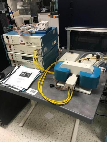 MMR H-50 MMR Hall Measurement System to Include: one (1) Hall Van Der Pauw H-50 Controller, two (2) K-20 Programmable Temperature Controllers, one (1) MPS-50 Programmable Power Supply, one (1) Model F2105 Reversible Gas Filter/Dryer, one (1) Keithley 6485