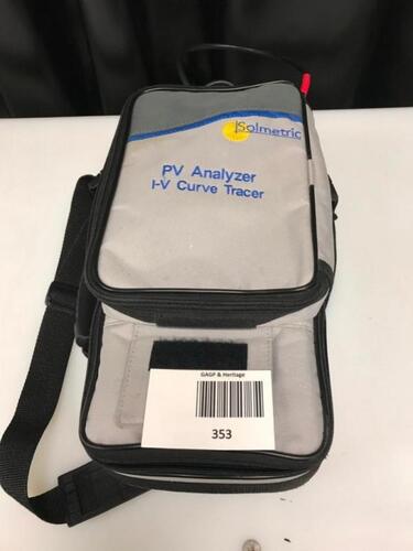 Solmetric PVA-1000S Solmetric Model PVA-1000S PV Analyzer I-V Curve Tracer with SolSensor-200, accessories and casess/n Tag # Category: Location: