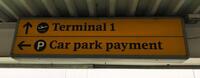 Terminal 1 Car park payment' Illuminated Light Box Sign