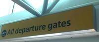 Large All departure gates  Illuminated Light Box Sign