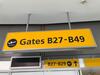 Gates B27-B49' Large Illuminated Light Box Sign