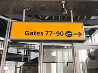 Gates 77-90' illuminated sign