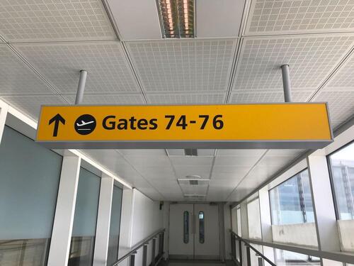 Gates 74-76' Illuminated sign