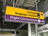 Arrivals, Baggage and Flight Connections illuminated sign - 2