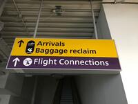 Arrivals Baggage Reclaim Flight Connections' Illuminated sign
