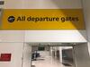All departure gates sign