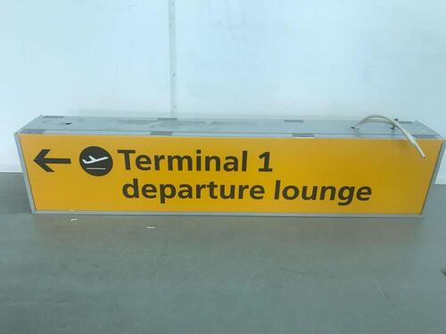 Terminal 1 departure lounge/Gate 2' Double Sided Illuminated Light Box