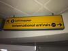 Heathrow International Arrivals illuminated sign - 2