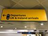 Departures and UK & Ireland arrivals sign - 2