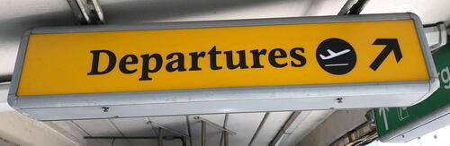 Departures' Double Sided Illuminated Light Box Sign