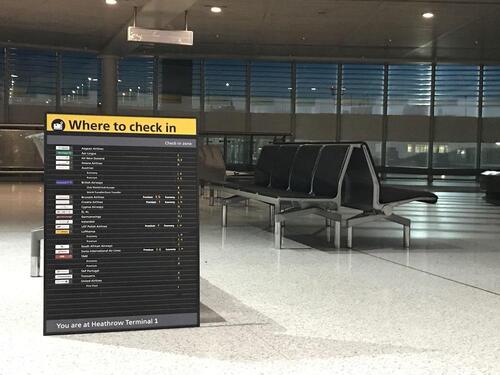 Heathrow ‘Where to check in’ sign