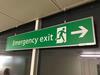 Emergency Exit Sign With Metal Frame
