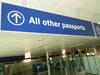 Illuminated light box 'All other passports' sign, - 2