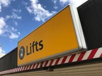 Lifts' Large Illuminated Light Box Sign