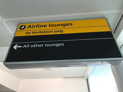 Airline lounges' Illuminated Light Box Sign