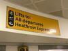 Lifts and Heathrow Express sign - 2