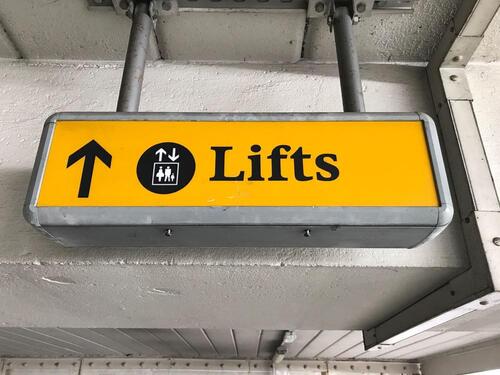 Lifts' Illuminated Light Box Sign