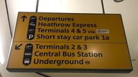 Heathrow Transport illuminated sign