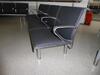 2x Four persons seats, alloy construction. Black leather effect cushions - 4