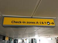 Check-in zones A-J & Y / Check-in Zone K Double Sided Illuminated Light Box