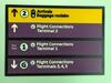 Heathrow flight connections lift sign - 2