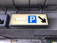 P' Parking Right Arrow Illuminated Light Box Sign