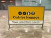 ‘Outsize baggage’ steel frame mounted sign - 2