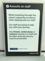 Metropolitan Police ‘Assaults on Staff’ sign