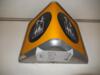 Wall mounted illuminated elevator sign. Curved metal box construction in a triangle form. - 2