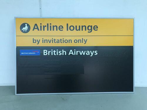 Airline lounge sign