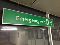 Emergency Exit' Sign With Metal Frame