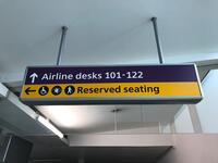 Airline desks' Illuminated Light Box Sign