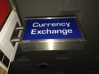 Currency Exchange' Illuminated Light box