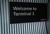 Wall mounted 'Welcome to Terminal 1' sign - 2