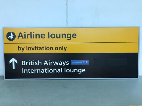 Airline lounges' Sign
