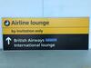 Airline lounges' Sign