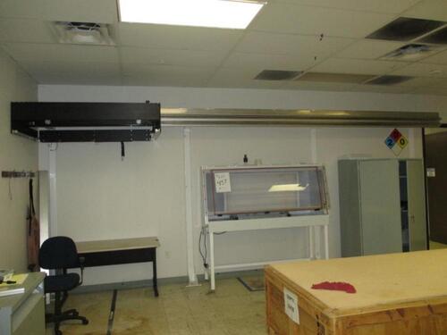 Qty (2) Custom Glass Loaders (use for 15lbs Glass Panels) and (2) Cabinet with Contents. (Note: Must Take Down Wall to Remove). Location: Pilot Line