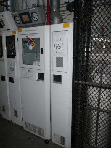 Air Liquide Compressed Gas Cylinder Cabinet. Location: Outside Cage East
