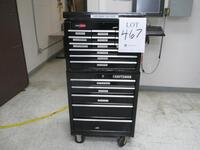 Craftsman 12 Drawer Tool Chest and 5 Drawer Tool Box with Contents. Location: Pilot Line