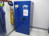 Eagle 1962 Safety Cabinet for Flammable Liquids, 60 Gal, 2 Door Manual Close. Location: Pilot Line